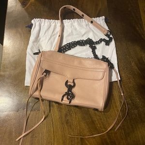 Rebecca Minkoff Mini Mac Crossbody Handbag Purse in Soft Blush
